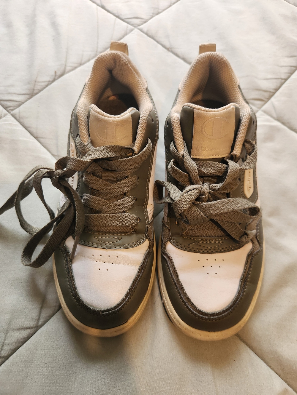 Champion Olive Green & White Sneakers